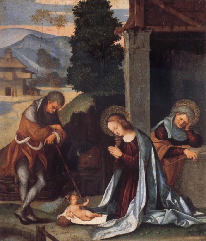 Lodovico Mazzolino The Nativity Sweden oil painting art